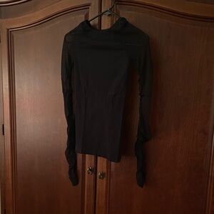 Free People Intimately XS S black mesh long sleeve NWOT stretchy shirt
